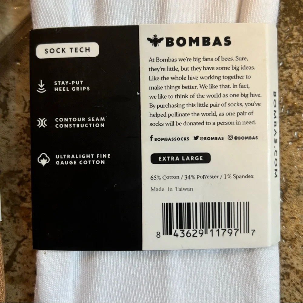 NWT *Bundle of 2 pairs* Bombas Ultra No Show Socks sz XL - Picture 5 of 5